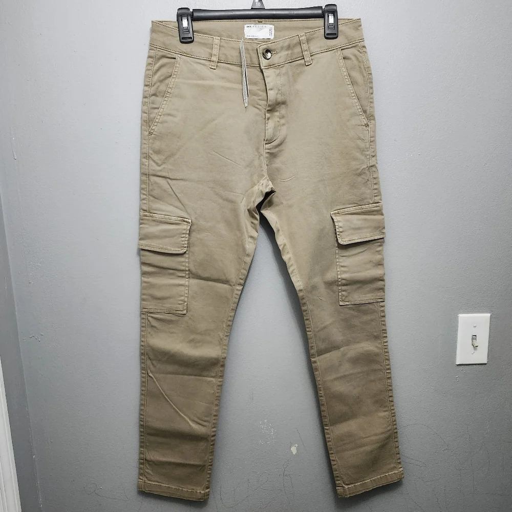 Asos design men's cargo pants size 32×30 beige tan new with tags